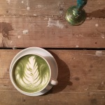 Matcha latte at Snickerbacken 7 Cafe Stockholm Sweden